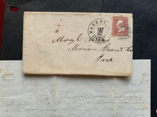 1863 Civil War Soldier Letter Indiana 101st Inf Camp Near Trenton Ga,  Tn Cover