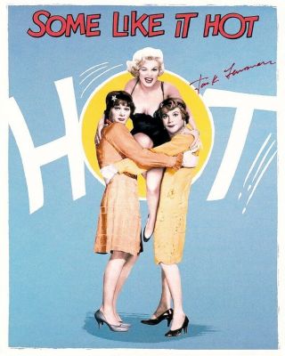Jack Lemmon Signed Some Like It Hot 8x10 W/ Marilyn Monroe Tony Curtis Funny