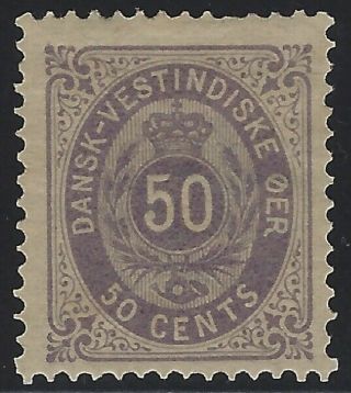 Danish West Indies - Scott 13a,  Thick Paper - Hinged