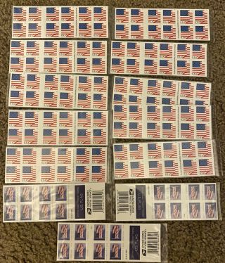 260 Usps Us Flag Forever Stamps 2018 - 2019 Double Sided