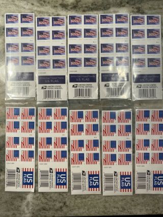 200 Usps Us Flag Forever Stamps 10 Books Sheets Of 20 Book Sheet Stamp Postage