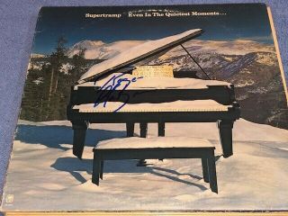Roger Hodgson Signed Supertramp Even In The Quietest Moments Record Album Lp