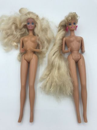 2 Vintage Barbie Dolls,  Uec Circa 1970’s,  Long Blond Hair