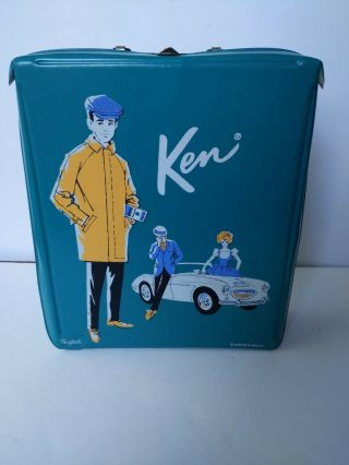 Vintage 1962 Ken Mattel Doll Blue Green Clothing Case