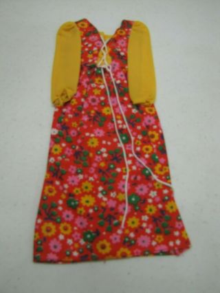 Vintage 9575 Mattel Barbie Doll Best Buy Fashions Mod Floral Peasant Dress Boho