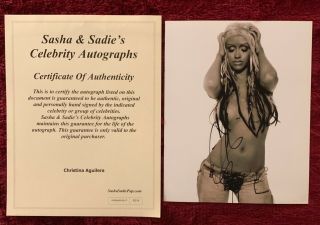 Hand Sign Christina Aguilera 8x10 Sexy Hot W/.