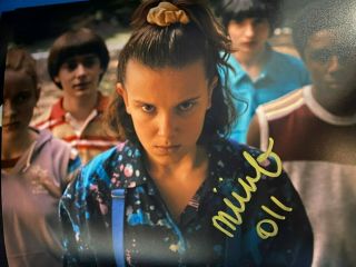 Millie Bobby Brown Stranger Things Signed 8x10 Photo Autograph