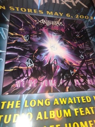 ANTHRAX - Autographed Vintage Promo Photo We’ve Come For You All Poster 3