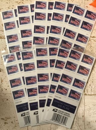 Usps Us Flag 2018 Forever Stamps - 10 Books Of 20 (200 Total Stamps)