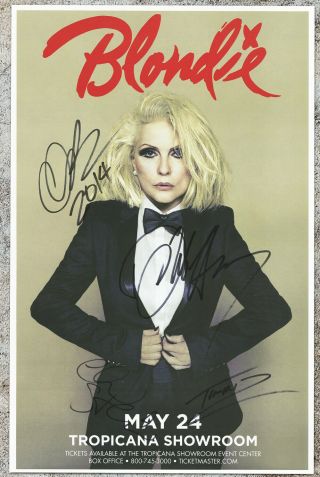 Blondie Autographed Gig Poster Debbie Harry,  Tommy Kessler,  Heart Of Glass