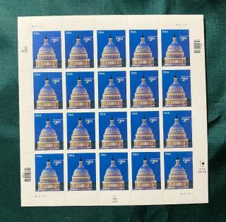 U.  S.  A.  Stamp Scott 3472 $3.  50 Capitol Dome Stamp Sheet -