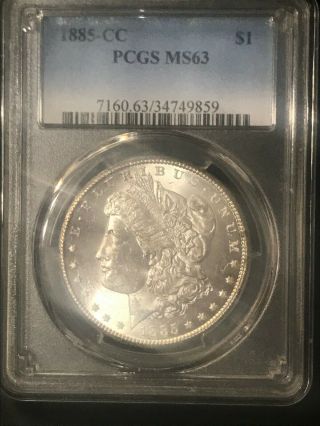 1885 CC Morgan Silver Dollar PCGS MS63 certified 34749859 3