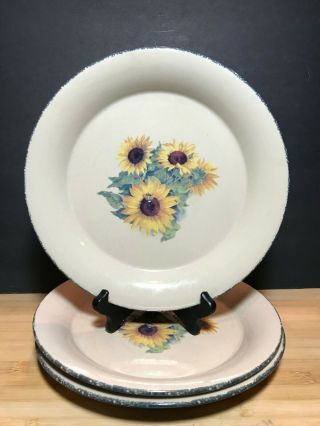 Home And Garden Party Sunflower Dinner Plates Set Of Three