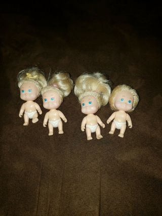 Tyco Quints Drink And Wet Blonde Blue Eyes 4 Dolls Vintage