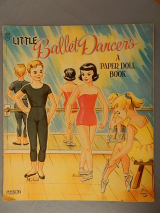 Little Ballet Dancers.  A Paper Doll Book.  Saalfield.  Vintage.  Uncut.  $12.