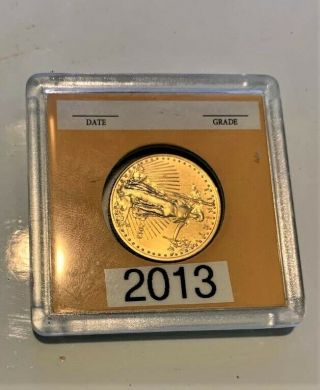 2013 1/4 Oz Gold $10 Dollar Us Eagle Coin In Capsule Only
