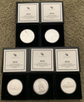2010 P 5 - Coin 5 Oz Silver Burnished Atb Set (w/box &) (spotted) America