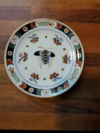 Royal Delft De Porceleyne Fles Polychrome Vintage Collectable Plate Bee 7 "