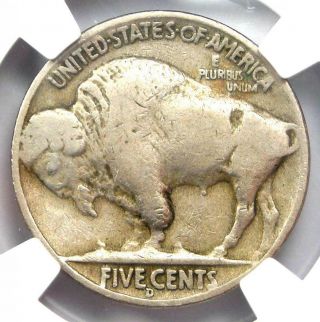 1936 - D 3 1/2 Legs Buffalo Nickel 5c (three Legged Variety) - Ngc Vg10 - Rare