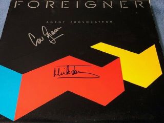 Lou Gramm & Mick Jones Signed Foreigner Agent Provocateur Record Album Lp