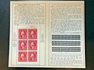 Us Stamps Tasco Booklet T11 Booklet Panes Plate With Envelope