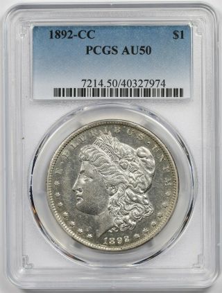 1892 - Cc $1 Pcgs Au 50 (better Date) Morgan Silver Dollar
