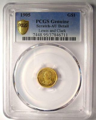1905 Lewis & Clark Gold Dollar G$1 - Certified PCGS AU Detail - Rare Coin 2