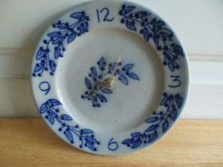 2003 Salmon Falls Pottery Blueberry Clock Dover Hampshire