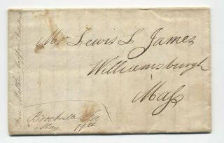 1840 Brockville Indiana Manuscript Stampless Pm Frank R8 Dpo [5246.  411]