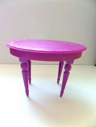 Mattel 2008 Barbie Dream House Purple Oval Kitchen Dining Table Replacement