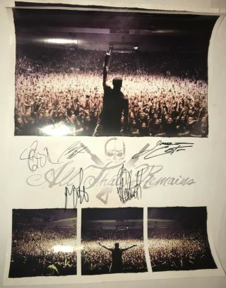 All That Remains Metal Band Real Signed Live 18x24 Collage Band Poster 1