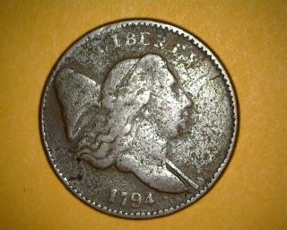 1794 Liberty Cap Half Cent; C - 2a; R - 2,  ; Vg Details