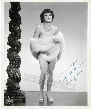 Pansy Lee Autograph Burlesque Leggy Kriegsmann Portrait Nude Wrapped In Furs?