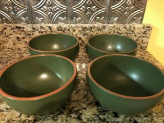 Casa Verde Wsp Terra Cotta Green Soup/cereal Bowl Set Of 4