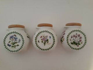 Portmeirion Botanic Garden Grio Spice Jars Set Of 3