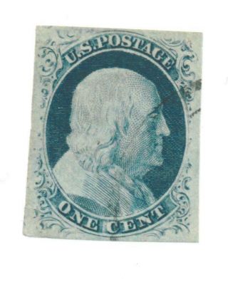 Usa 1851 1 Cent,  Scott 9,  Pse Cert,  Vf 80
