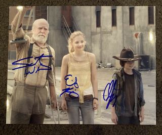 Scott Wilson,  Emily Kinney & Chandler Riggs Signed Photo 8x10 - The Walking Dead
