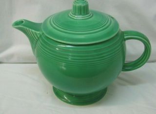 Early Vintage Medium Green Fiesta Teapot Hlc Usa