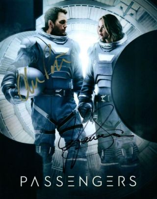 Chris Pratt Jennifer Lawrence Autographed 8x10 Signed Photo Picture With