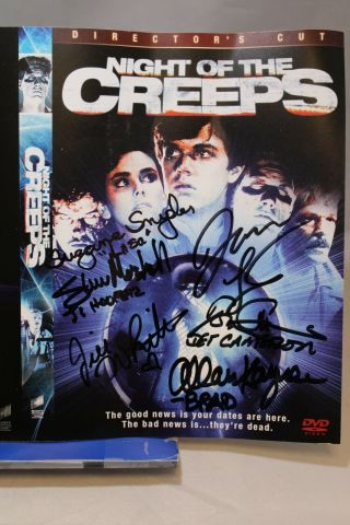 Night of the Creeps DVD Cover - Signed by 6 including Tom Atkins 2