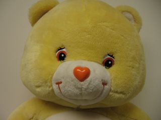 Adorable 2002 Care Bear Large Plush Yellow Funshine Bear 28” Tall 2