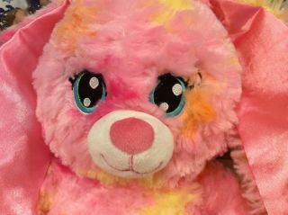 Build A Bear Spring Easter Bunny Rabbit 17” Plush - Pastel Pink Yellow,  EUC 2