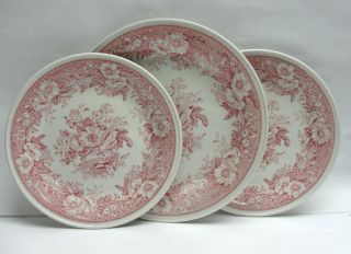 Villeroy & Boch China - Balmoral/pink Pattern - (1) Dinner & (2) Salad Plates