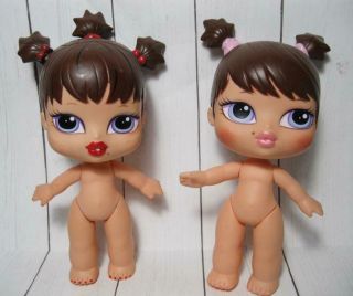 Bratz Babyz Baby 5 " Dolsl Nude Roxxii Phoebe Twins Twinz Duo W/remove Ponytails