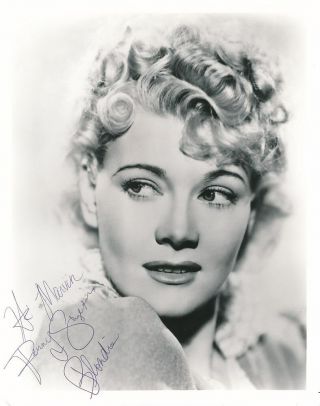 Penny Singleton Blondie Signed Autographed Studio Portrait Photo