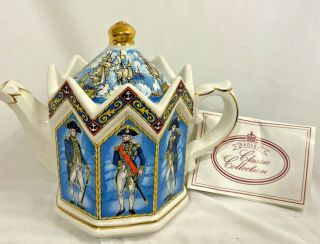 Tea Pot Vintage Sadler Staffordshire England Vice Admiral Lord Nelson Porcelain