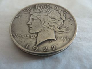 Us 1922 Peace Silver Dollar Circulated No Mark Philadelphia 4027