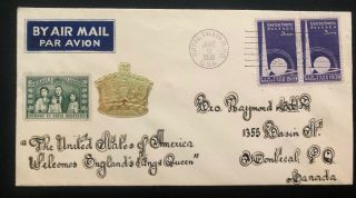 1939 Royal Train Rp Usa First Day Cover Fdc King George Vi Royal Visit To Canada