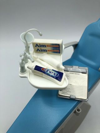 1997 Barbie Doll Dentist Chair & Accessories - Toothpaste Brush Tools 3