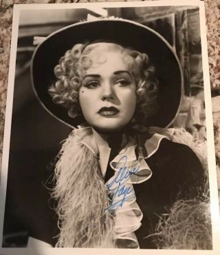 Alice Faye Autograph Signed Photo Jsa